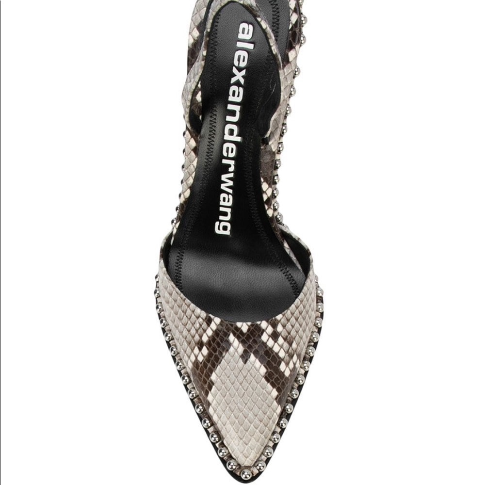 ALEXANDER WANG RINA PYTHON SLINGBACK PUMPS